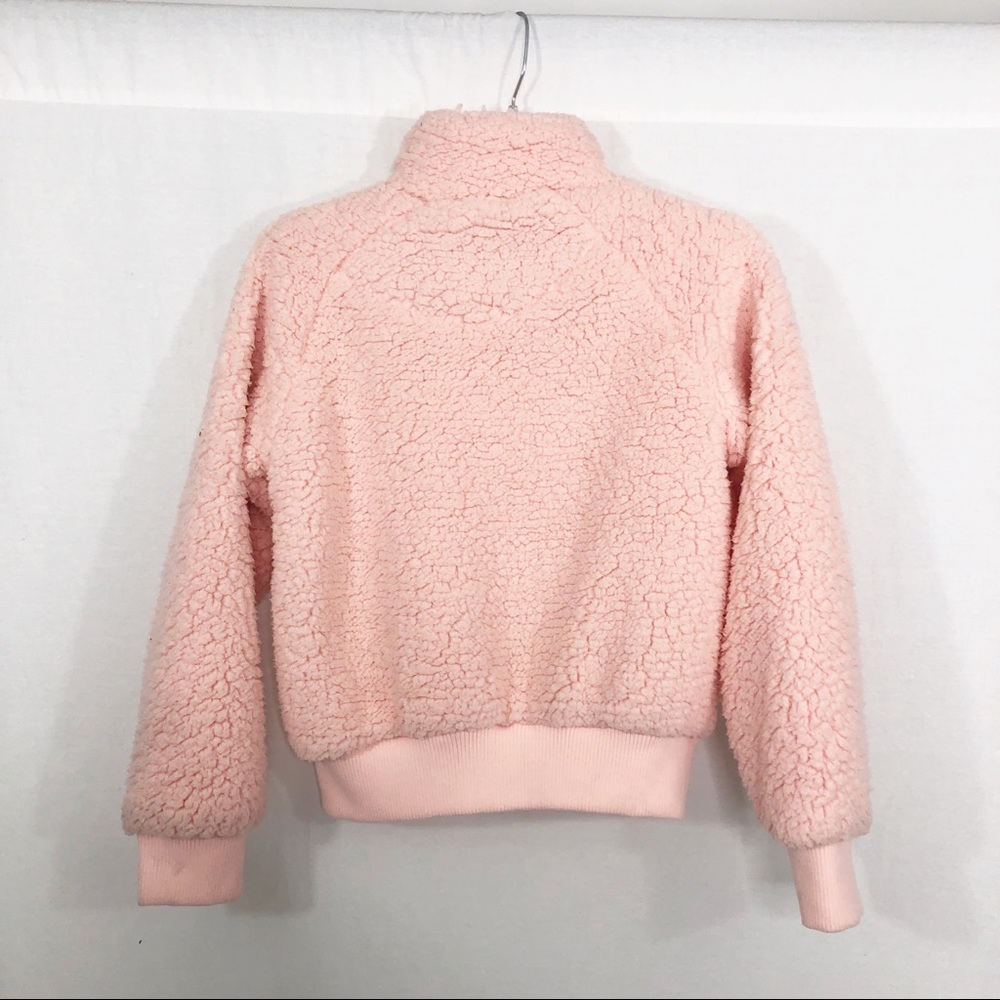 NEW Jou Jou Girls Sherpa Button Snap Front Jacket, Size Youth Large, Pink - Picture 2 of 5